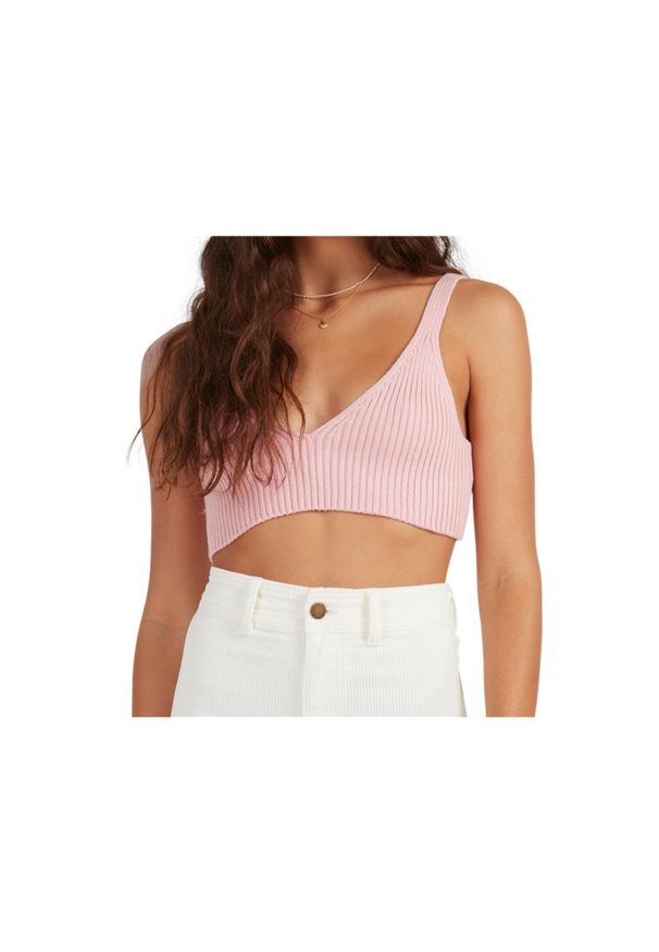 Bluzka sportowa damska Billabong Sandstorm Knit Top. Kolor: różowy. Materiał: bawełna, nylon, akryl, elastan