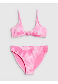 4f - 4F Kostium kąpielowy dwuczęściowy dziewczęcy - multikolor 134/140 (8-10 lat). Kolor: wielokolorowy. Rodzaj stanika: wyciągane miseczki #1