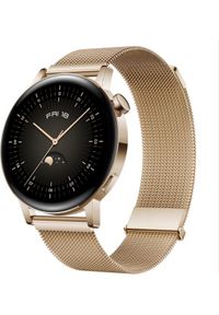 HUAWEI - Smartwatch Huawei Watch GT 3 42mm Elegant Złoty (55027151). Rodzaj zegarka: smartwatch. Kolor: złoty #1