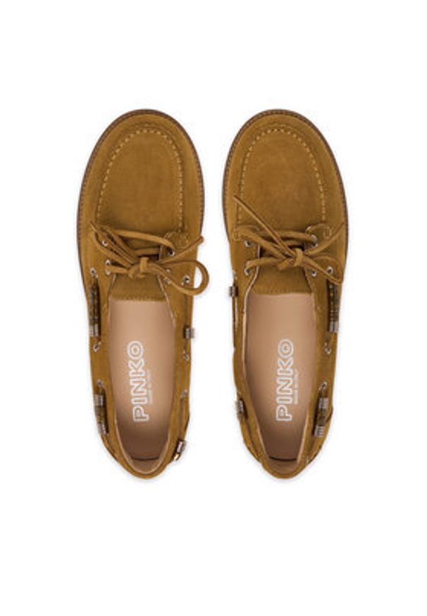 Pinko - PINKO Półbuty Grace 01 SD0539 P002 Brązowy. Kolor: brązowy. Materiał: zamsz, skóra