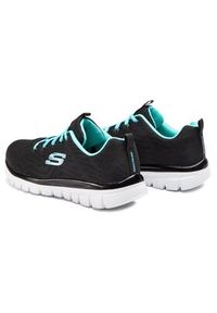 skechers - Skechers Sneakersy Get Connected 12615/BKTQ Czarny. Kolor: czarny. Materiał: materiał, mesh