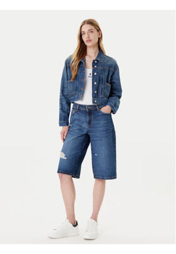 Guess Jeans Szorty jeansowe W5YD1D D5R22 Niebieski Regular Fit. Kolor: niebieski. Materiał: bawełna