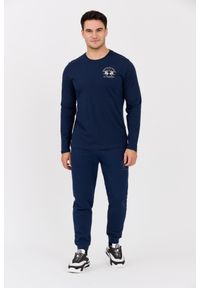 La Martina - LA MARTINA Granatowy męski longsleeve JERSEY, Rozmiar XXL. Kolor: czarny. Materiał: jersey. Długość rękawa: długi rękaw. Długość: długie #4
