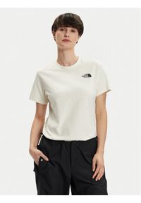 The North Face T-Shirt Redbox NF0A87NK Écru Relaxed Fit. Materiał: bawełna