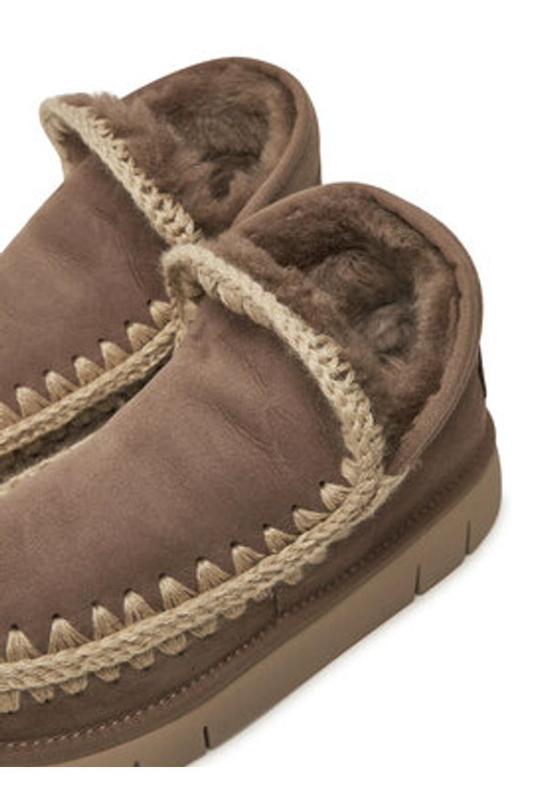 Mou Śniegowce Eskimo Bounce Sneaker FW531009A Brązowy. Kolor: brązowy. Materiał: skóra