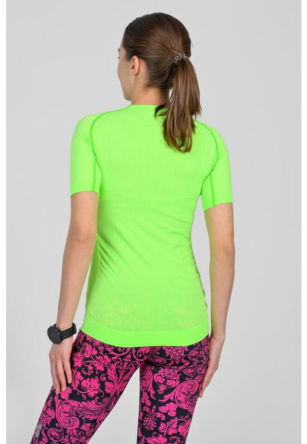 NESSI SPORTSWEAR - Koszulka z krótkim rękawem sportowa damska Nessi Sportswear Ultra. Kolor: zielony. Długość rękawa: krótki rękaw. Długość: krótkie