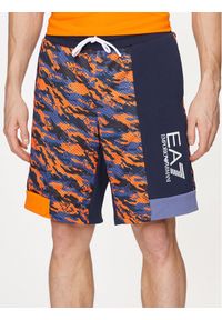 EA7 Emporio Armani Szorty sportowe 3DPS60 PJEQZ 2605 Pomarańczowy Regular Fit. Okazja: na plażę. Kolor: pomarańczowy. Materiał: syntetyk. Styl: sportowy