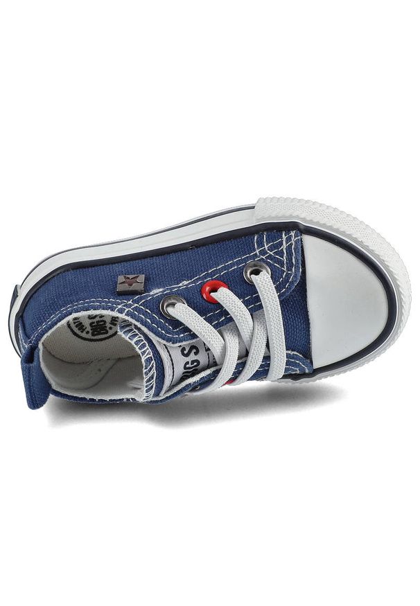 Big-Star - Granatowe Trampki Big Star Dziecięce Buty Wsuwane. Zapięcie: bez zapięcia. Kolor: niebieski. Materiał: materiał, guma. Szerokość cholewki: normalna. Wzór: aplikacja