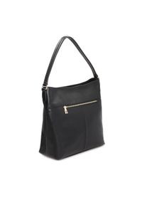 Kazar - Czarna torebka damska. Kolor: czarny. Materiał: skórzane. Styl: casual. Rodzaj torebki: na ramię #3