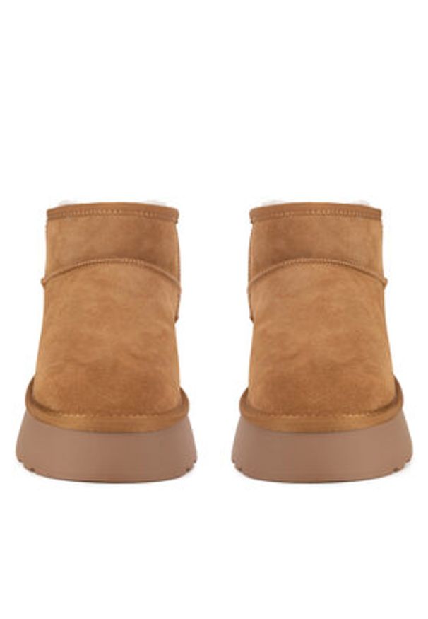 Eva Minge Śniegowce WFA3111-4Z Beżowy. Kolor: beżowy. Materiał: zamsz, skóra