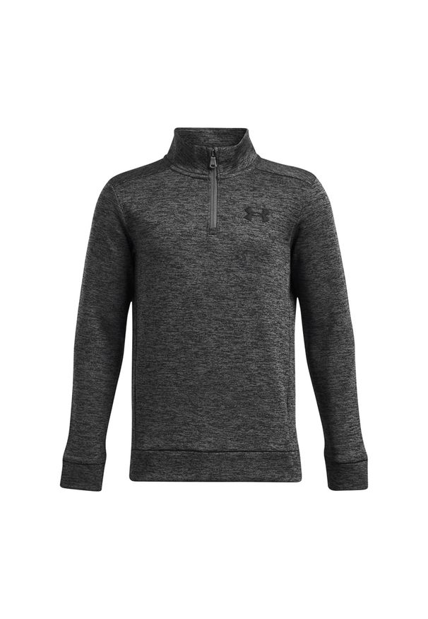 Bluza sportowa chłopięca Under Armour UA Armour Fleece 1/4 Zip - czarna. Kolor: czarny. Materiał: polar, poliester. Styl: sportowy