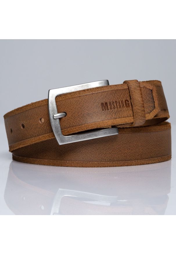 Mustang - MUSTANG PASEK SKÓRZANY SOPO-MUS142 645 40mm Ledergürtel (RO40-2626A). Materiał: skóra. Wzór: paski. Styl: klasyczny