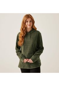 Regatta - Polar turystyczny z kapturem damski Mayse. Typ kołnierza: kaptur. Kolor: zielony. Materiał: polar. Sport: turystyka piesza #1