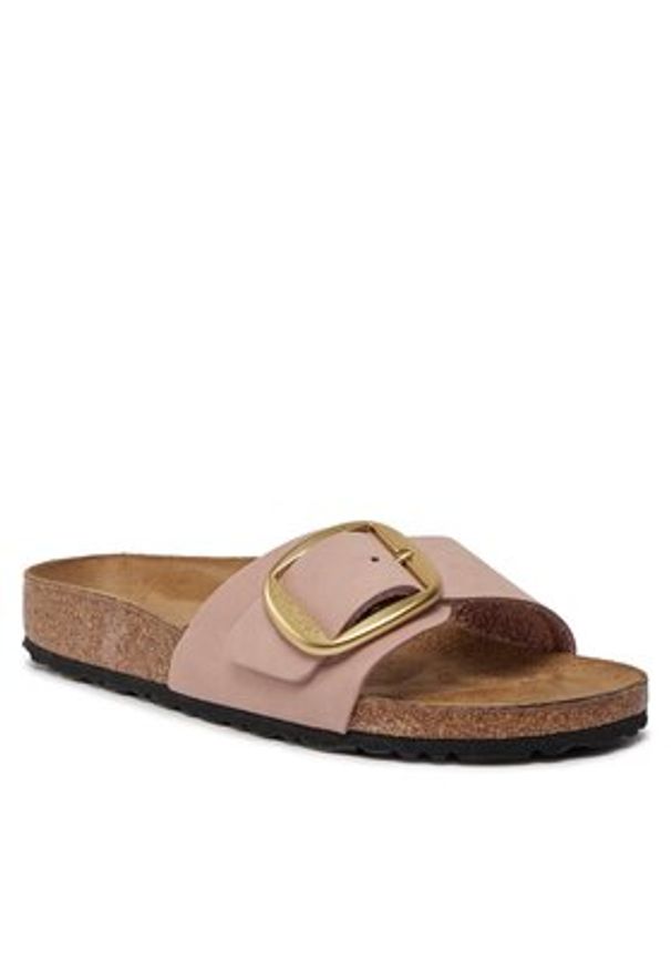 Birkenstock Klapki Madrid 1027056 Różowy. Kolor: różowy. Materiał: nubuk, skóra