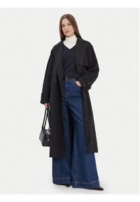 TOMMY HILFIGER - Tommy Hilfiger Trencz WW0WW45632 Czarny Oversize. Kolor: czarny. Materiał: syntetyk #4