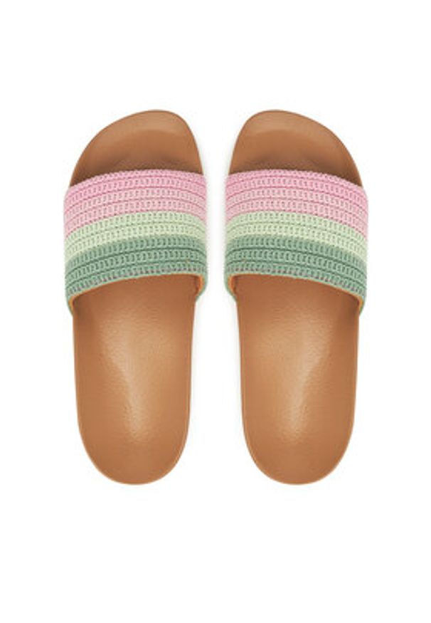 Roxy Klapki ARJL101232 Zielony. Kolor: zielony. Materiał: materiał