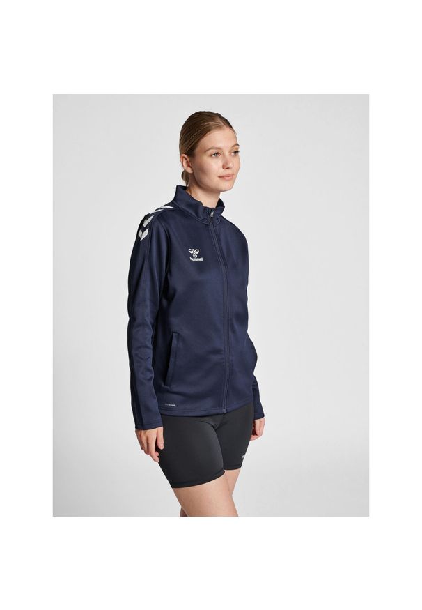 Bluza sportowa damska Hummel half zip Core XK. Kolor: niebieski. Materiał: dresówka. Sport: fitness, piłka ręczna