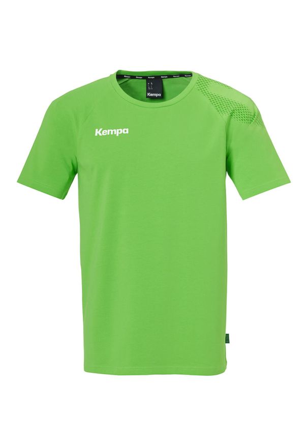 KEMPA - Koszulka Kempa Core 26. Kolor: zielony. Długość rękawa: raglanowy rękaw. Wzór: napisy. Sport: piłka nożna