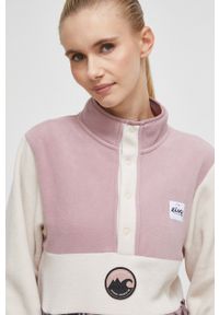Eivy bluza sportowa Mountain kolor różowy wzorzysta. Kolor: różowy. Materiał: polar, materiał. Długość: krótkie. Styl: sportowy #3
