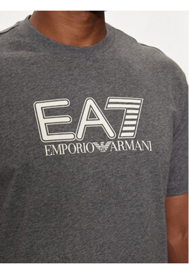 EA7 Emporio Armani T-Shirt 6DPT81 PJVPZ 3925 Szary Regular Fit. Kolor: szary. Materiał: bawełna