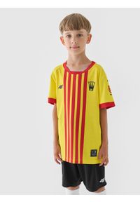 4f - 4F Koszulka klubowa domowa z sezonu 2024/25 chłopięca 4F x Korona Kielce - multikolor 122/128 (6-8 lat). Okazja: do domu. Kolor: wielokolorowy. Materiał: dzianina, włókno, koronka. Wzór: haft, koronka. Sezon: lato
