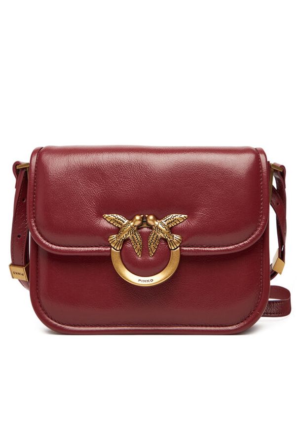Pinko - PINKO Torebka Love Box Bag Fl Mini PE 25 PLTT 104297 A26J Bordowy. Kolor: czerwony. Materiał: skórzane