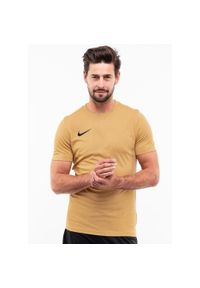 Koszulka Piłkarska Męska Nike Park VII DRI-FIT. Kolor: żółty. Długość rękawa: krótki rękaw. Technologia: Dri-Fit (Nike). Długość: krótkie. Sport: piłka nożna