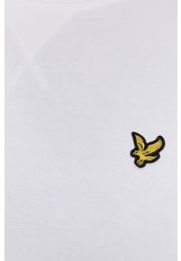 Lyle & Scott Bluza bawełniana męska kolor biały gładka. Okazja: na co dzień. Kolor: biały. Materiał: bawełna. Wzór: gładki. Styl: casual #2