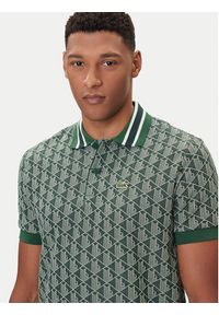 Lacoste Polo DH1417 Zielony Regular Fit. Typ kołnierza: polo. Kolor: zielony. Materiał: bawełna #4