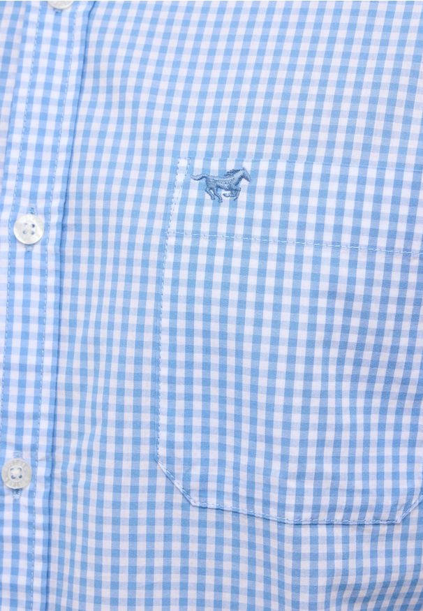 Męska Koszula Mustang Style Chester Gingham Check Light Blue 1016947 12795