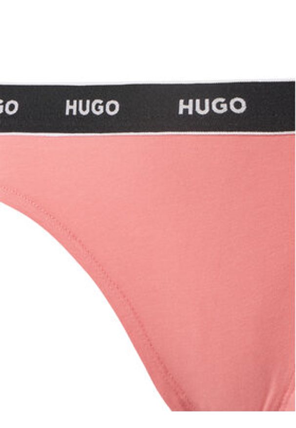 Hugo - HUGO Komplet stringów Triplet Thong Stripe 50545680 Kolorowy. Materiał: bawełna. Wzór: kolorowy