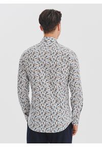 Pako Lorente - PAK LORENTE - Biała koszula męska kolorowe kwiaty. Kolor: biały. Materiał: bawełna, elastan. Długość rękawa: długi rękaw. Długość: długie. Wzór: kolorowy, kwiaty. Sezon: jesień #9