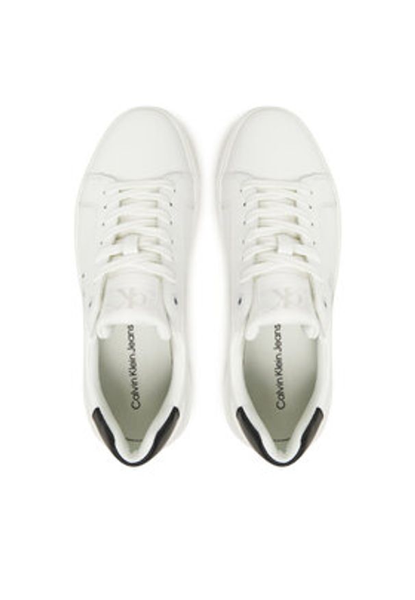 Calvin Klein Jeans Sneakersy YW0YW01872 Biały. Kolor: biały. Materiał: skóra