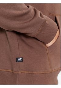 New Balance Bluza NB Essentials Hoodie MT33508 Brązowy Regular Fit. Kolor: brązowy. Materiał: syntetyk