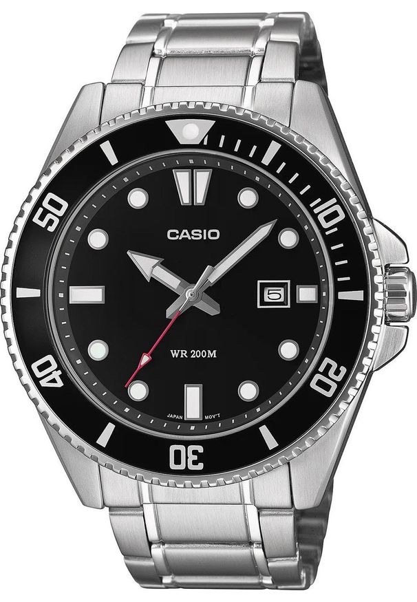 Zegarek Casio Zegarek męski Casio MDV-107D-1A1VEF srebrny. Kolor: srebrny