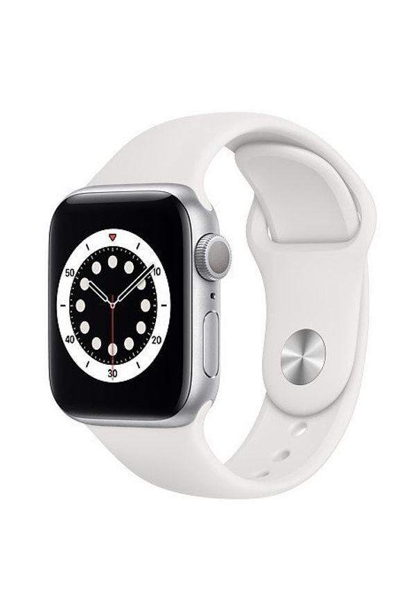 APPLE - Smartwatch Apple Watch 6 GPS+Cellular 40mm aluminium, srebrny | biały pasek sportowy. Rodzaj zegarka: smartwatch. Kolor: biały, wielokolorowy, srebrny. Styl: sportowy