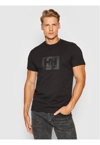 Helly Hansen T-Shirt Box 53285 Czarny Regular Fit. Kolor: czarny. Materiał: bawełna