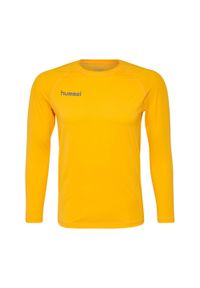 Koszulka termoaktywna z długim rękawem dla dorosłych Hummel First Performance. Kolor: żółty. Materiał: jersey. Długość rękawa: długi rękaw. Długość: długie