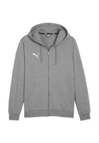 Puma - Męska Bluza Z Kapturem Team Goal. Typ kołnierza: kaptur. Kolor: szary
