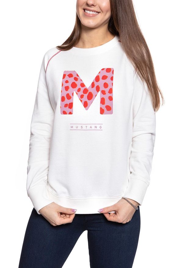 Mustang - BLUZA MUSTANG DAMSKA Bea C Raglan 1009096 2020. Długość rękawa: raglanowy rękaw