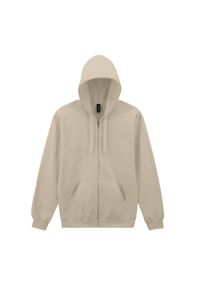 GILDAN - Męska Bluza Z Kapturem Softstyle Midweight Full Zip. Typ kołnierza: kaptur. Kolor: beżowy