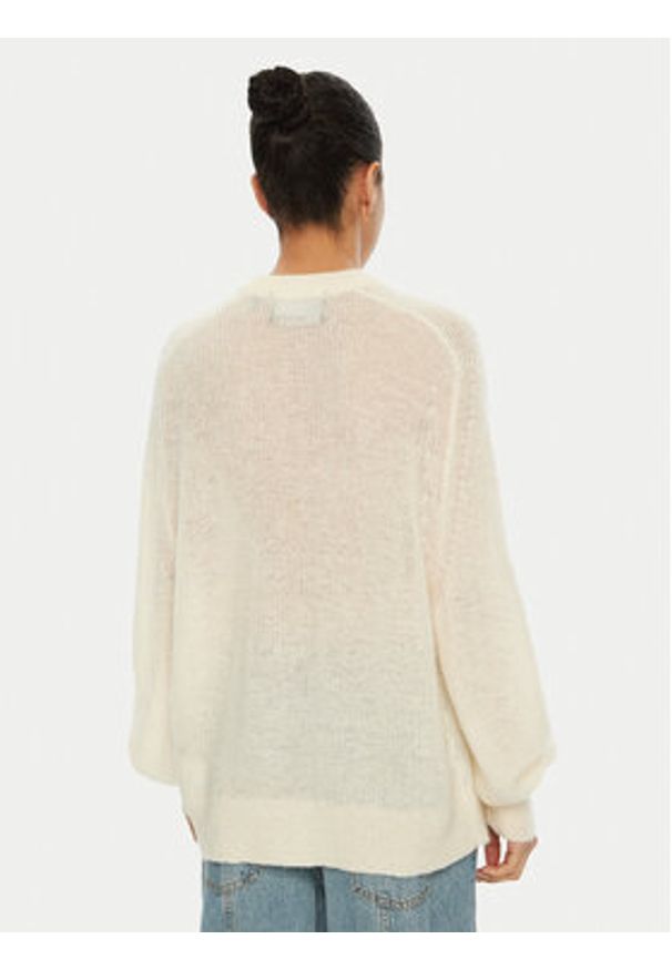 ROTATE Sweter 113769 Écru Regular Fit. Materiał: syntetyk