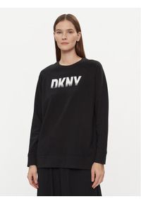 DKNY Sport Bluza DP3T9623 Czarny Relaxed Fit. Kolor: czarny. Materiał: bawełna. Styl: sportowy