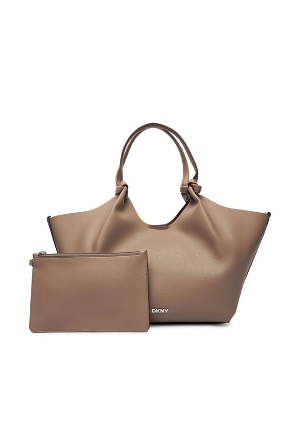 DKNY Torebka R42BAE49 Beżowy. Kolor: beżowy. Materiał: skórzane
