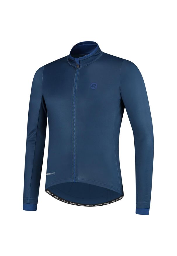 ROGELLI - Koszulka rowerowa męska Rogelli ESSENTIAL z długim rękawem, ocieplana. Kolor: niebieski, czerwony, wielokolorowy. Długość rękawa: długi rękaw. Długość: długie. Sport: kolarstwo