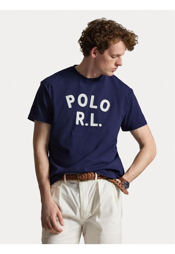 Polo Ralph Lauren T-Shirt 710B20222001 Granatowy Regular Fit. Typ kołnierza: polo. Kolor: niebieski. Materiał: bawełna