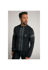 JAY-PI - Męska Kolarska kurtka Softshell FLEXNAMIC® Odzież rowerowa polarek stójka. Typ kołnierza: kołnierzyk stójkowy. Kolekcja: plus size. Kolor: czarny. Materiał: elastan, poliester, materiał. Sport: kolarstwo