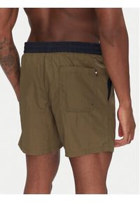 TOMMY HILFIGER - Tommy Hilfiger Szorty kąpielowe UM0UM03455 Khaki Regular Fit. Kolor: brązowy. Materiał: syntetyk #3