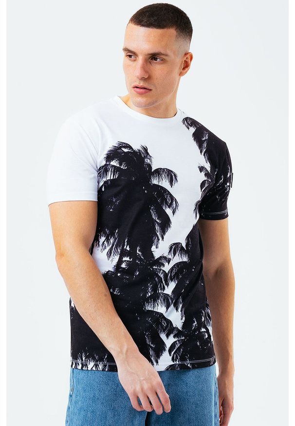 Hype T-shirt bawełniany kolor biały wzorzysty. Okazja: na co dzień. Kolor: biały. Materiał: bawełna. Styl: casual