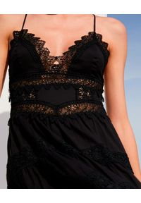 CHARO RUIZ IBIZA - Czarna sukienka mini Rachel. Okazja: na randkę. Kolor: czarny. Materiał: bawełna, koronka. Długość rękawa: na ramiączkach. Styl: wakacyjny. Długość: mini #3
